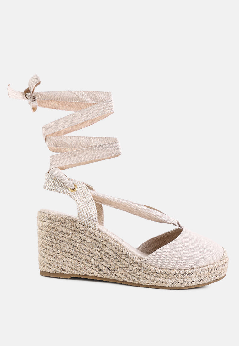 Little Mary Strappy Wedge Heel Sandals by London Rag