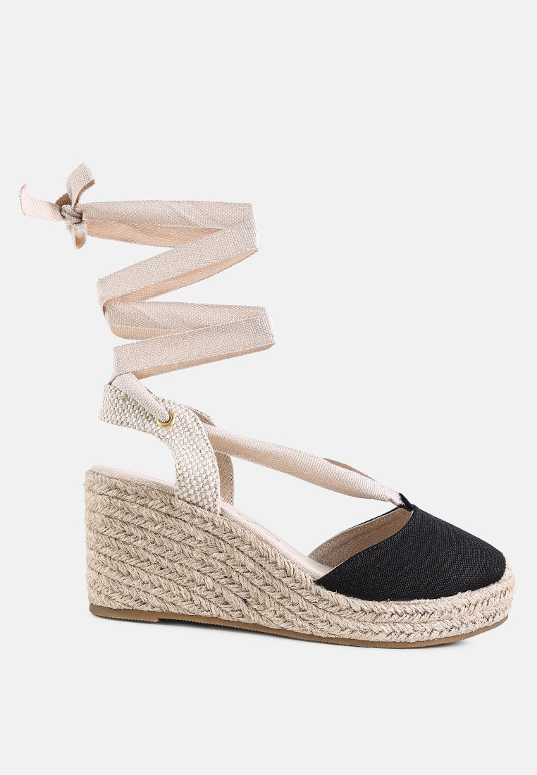 Little Mary Strappy Wedge Heel Sandals by London Rag