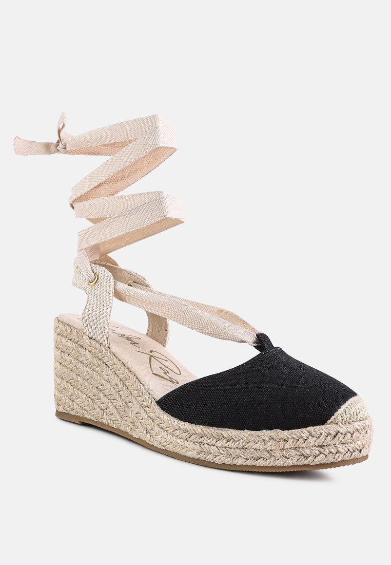 Little Mary Strappy Wedge Heel Sandals by London Rag