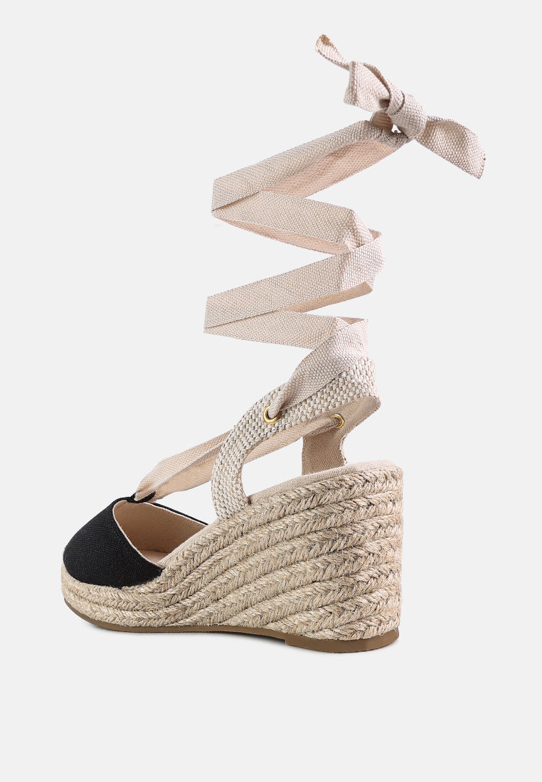 Little Mary Strappy Wedge Heel Sandals by London Rag