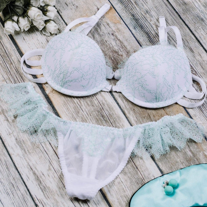 Lola Mint Hard Cup Lingerie Set by Angie's Showroom