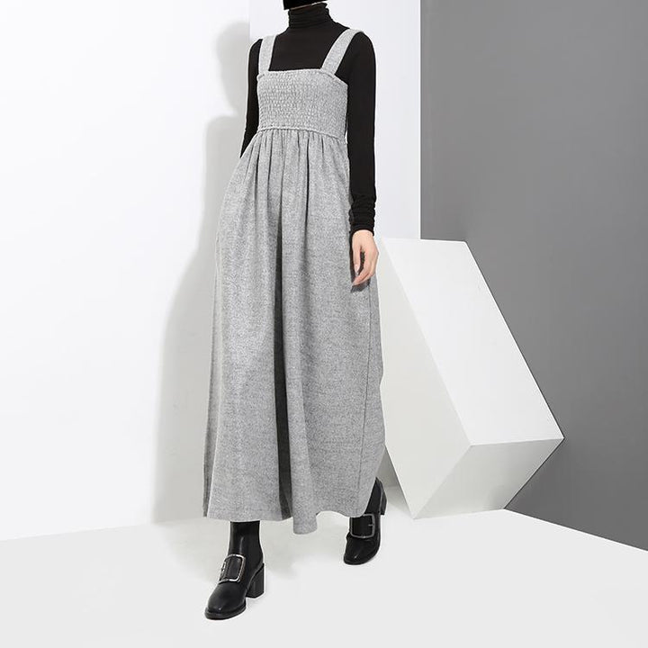 Jucee Wide Leg Overalls - Gray by Marigold Shadows