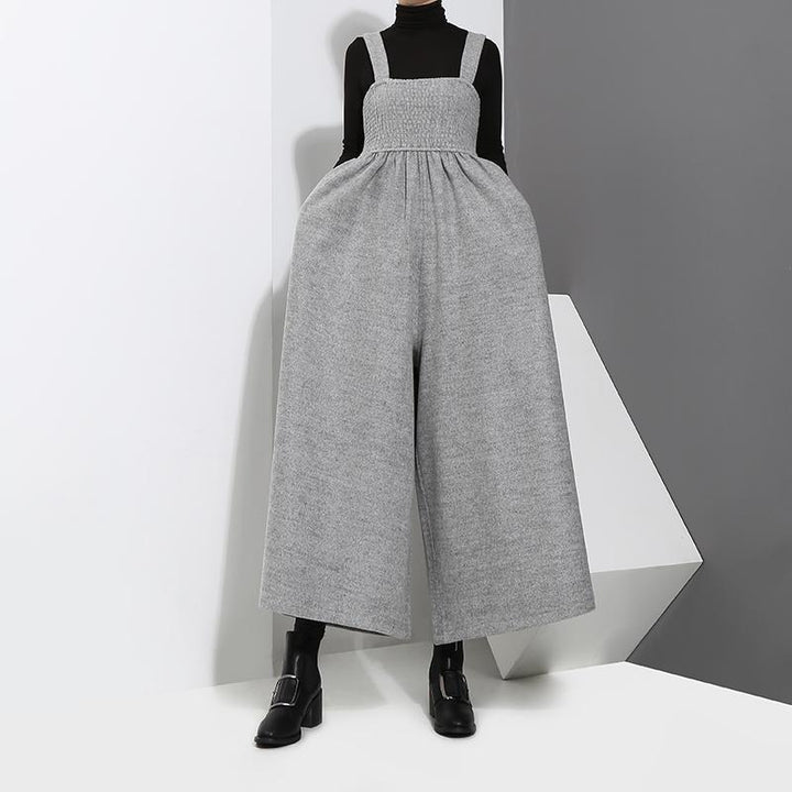 Jucee Wide Leg Overalls - Gray by Marigold Shadows