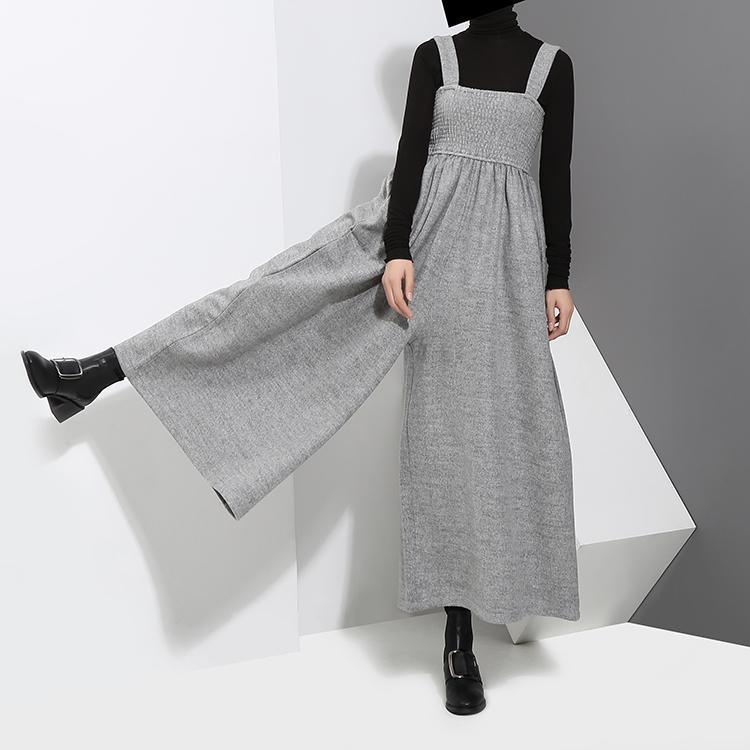 Jucee Wide Leg Overalls - Gray by Marigold Shadows