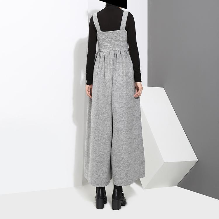 Jucee Wide Leg Overalls - Gray by Marigold Shadows