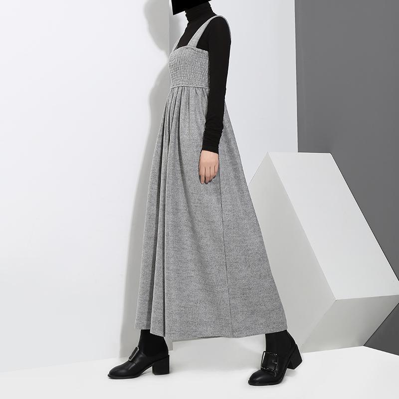 Jucee Wide Leg Overalls - Gray by Marigold Shadows