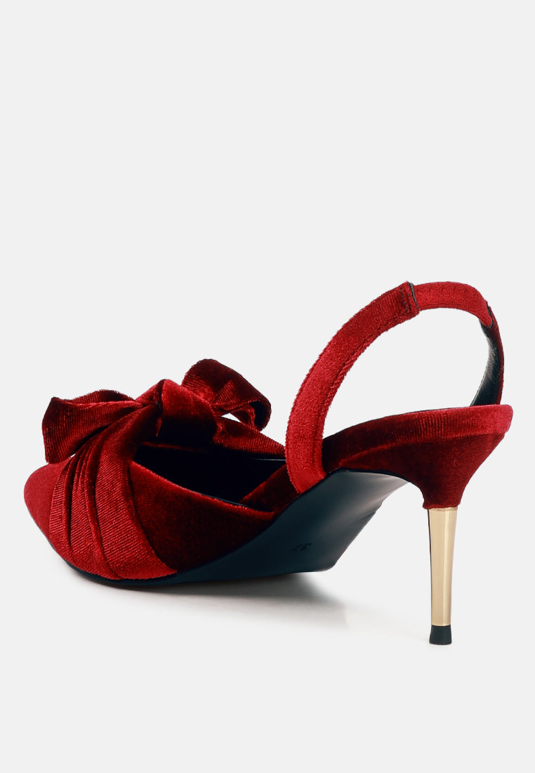 mayfair velvet high heel mule sandals by London Rag