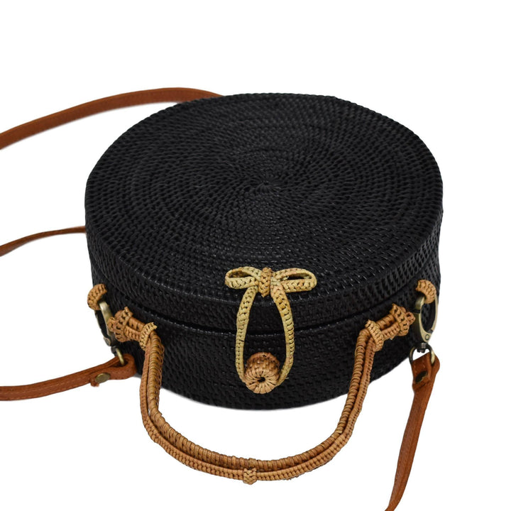 MILLY BAG IN BLACK & TAN by POPPY + SAGE