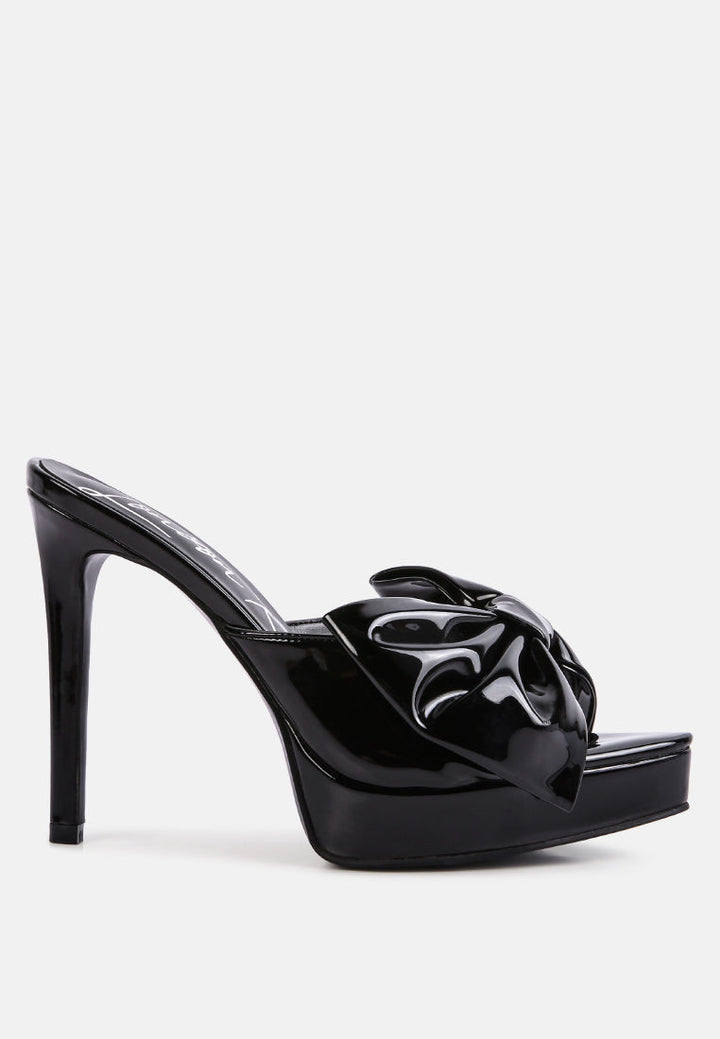 my time bow embellished stiletto sandal by London Rag