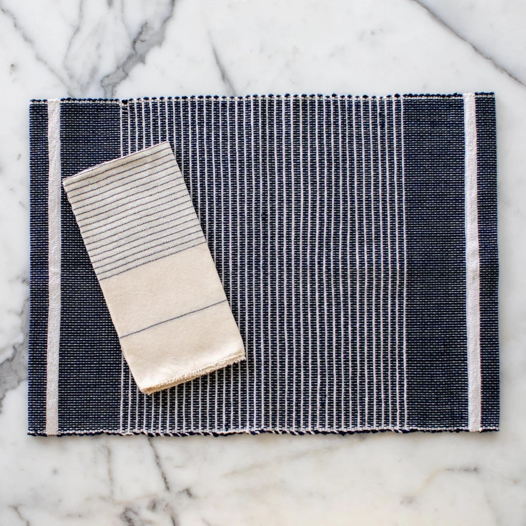 Handloom Striped Placemat Set by SLATE + SALT