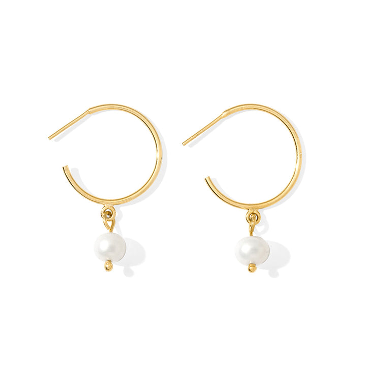 Freshwater Pearl Hoop Earrings by SLATE + SALT