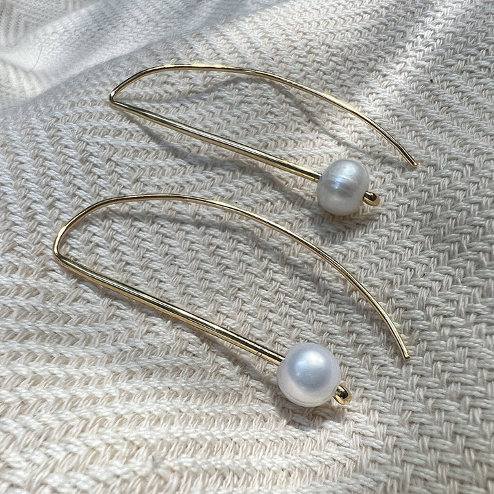 Freshwater Pearl Hook Earrings by SLATE + SALT