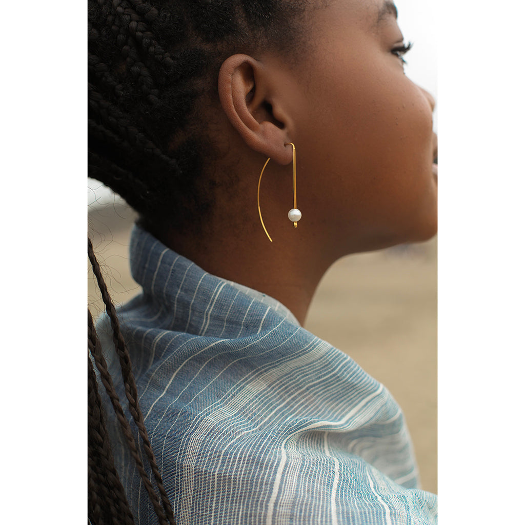 Freshwater Pearl Hook Earrings by SLATE + SALT