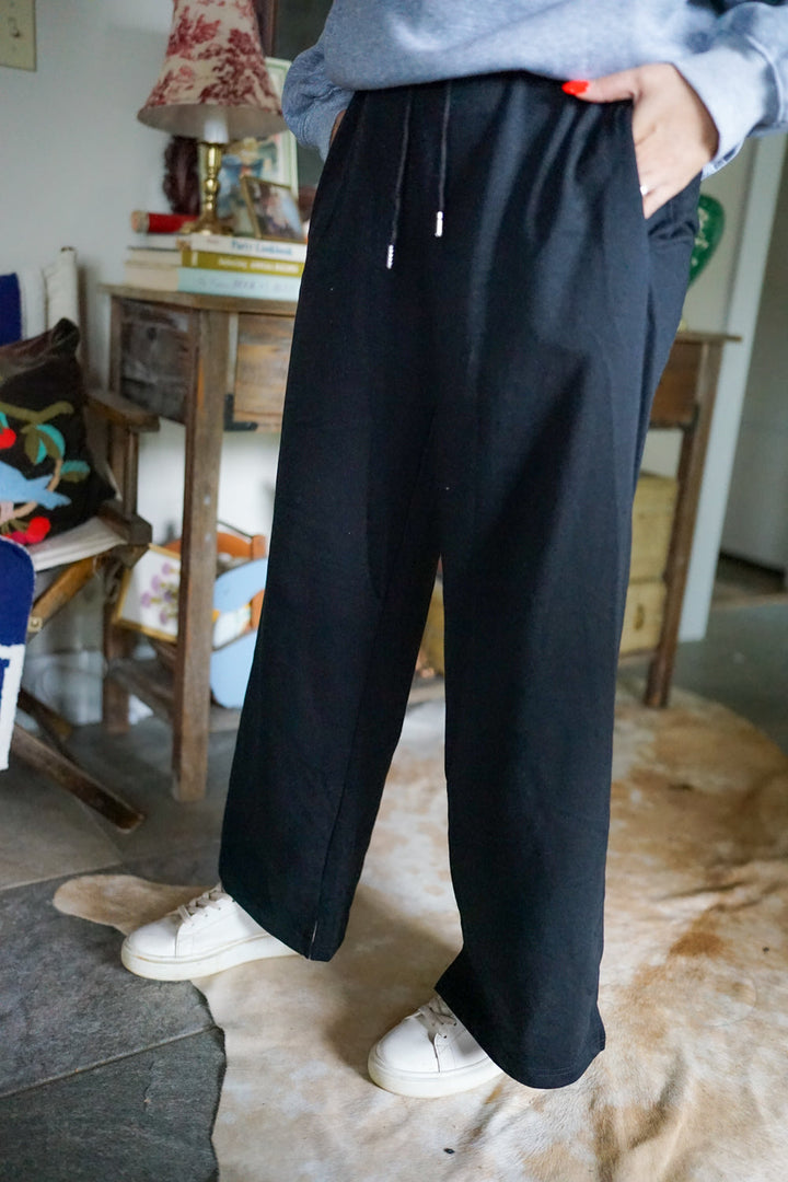 Elastic High Waist Drawstring Sweatpants by Poppy Lee Lane