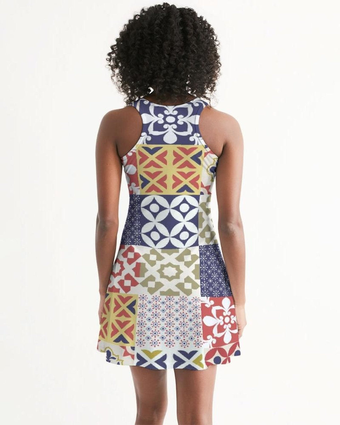 Pop Print Womens Racerback Dress by inQue.Style