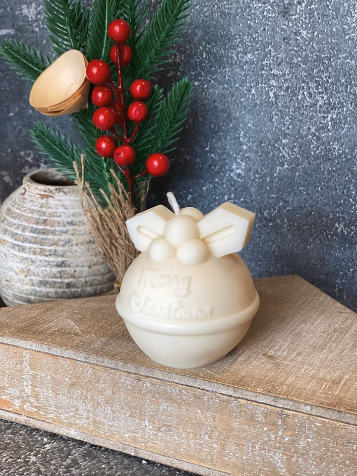 Round Bell Christmas Candle by Crazy About Candles