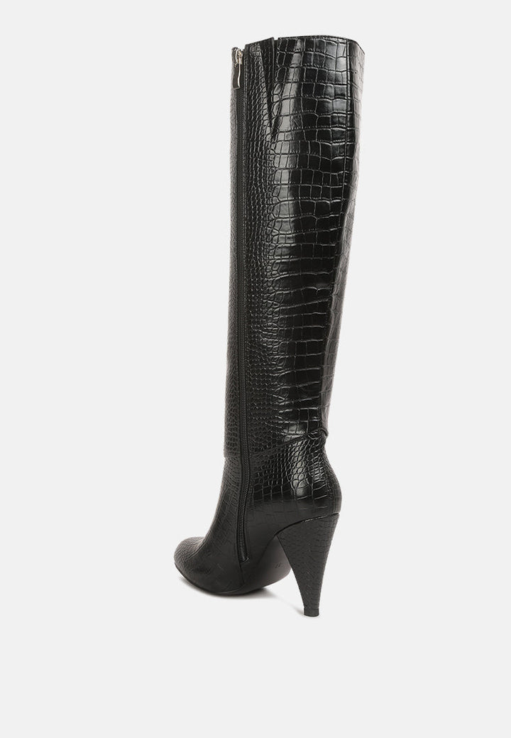 Rum Rolls Calf Croc Boots by London Rag