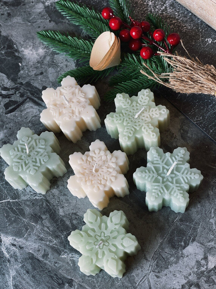 Snowflakes Handmade Soy Wax • Christmas Candle by Crazy About Candles