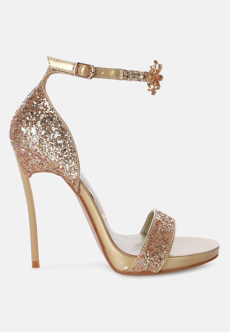 Straight Fire High Heel Glitter Stilettos by London Rag