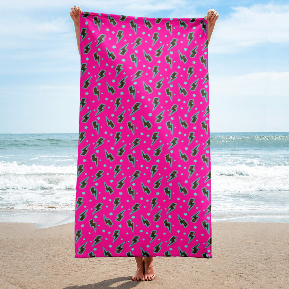 Leopard Lightning Beach Towel by Baha Ranch Western Wear