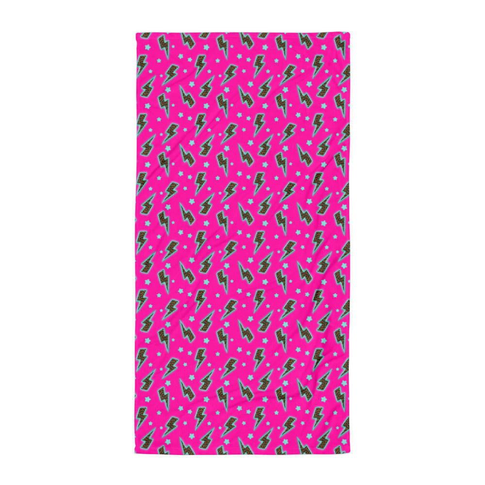 Leopard Lightning Beach Towel by Baha Ranch Western Wear