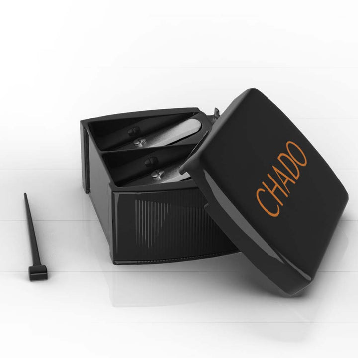 Double Blade Makeup Pencil Sharpener - Ideal for Sharpening Jumbo Pencils, Lip Pencils, Eyeliner Pencil by CHADO Cosmetics