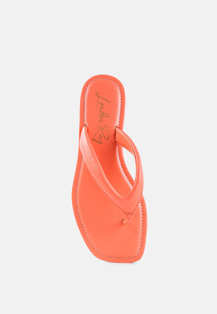 tolpo square toe thong flats by London Rag