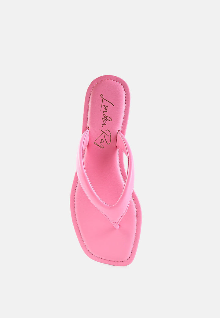 tolpo square toe thong flats by London Rag