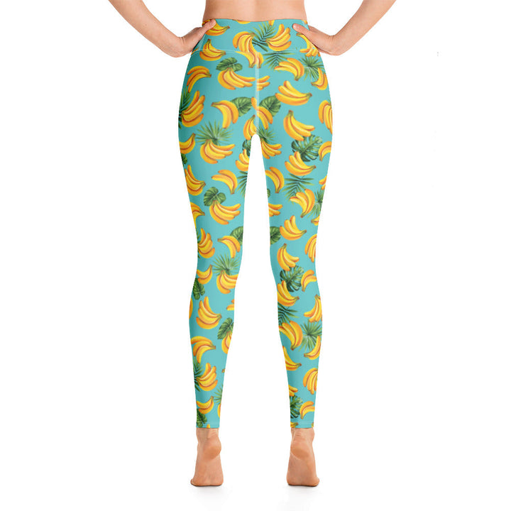 Women's Tropical Banana Mania Yoga Leggings by Tropical Seas Clothing