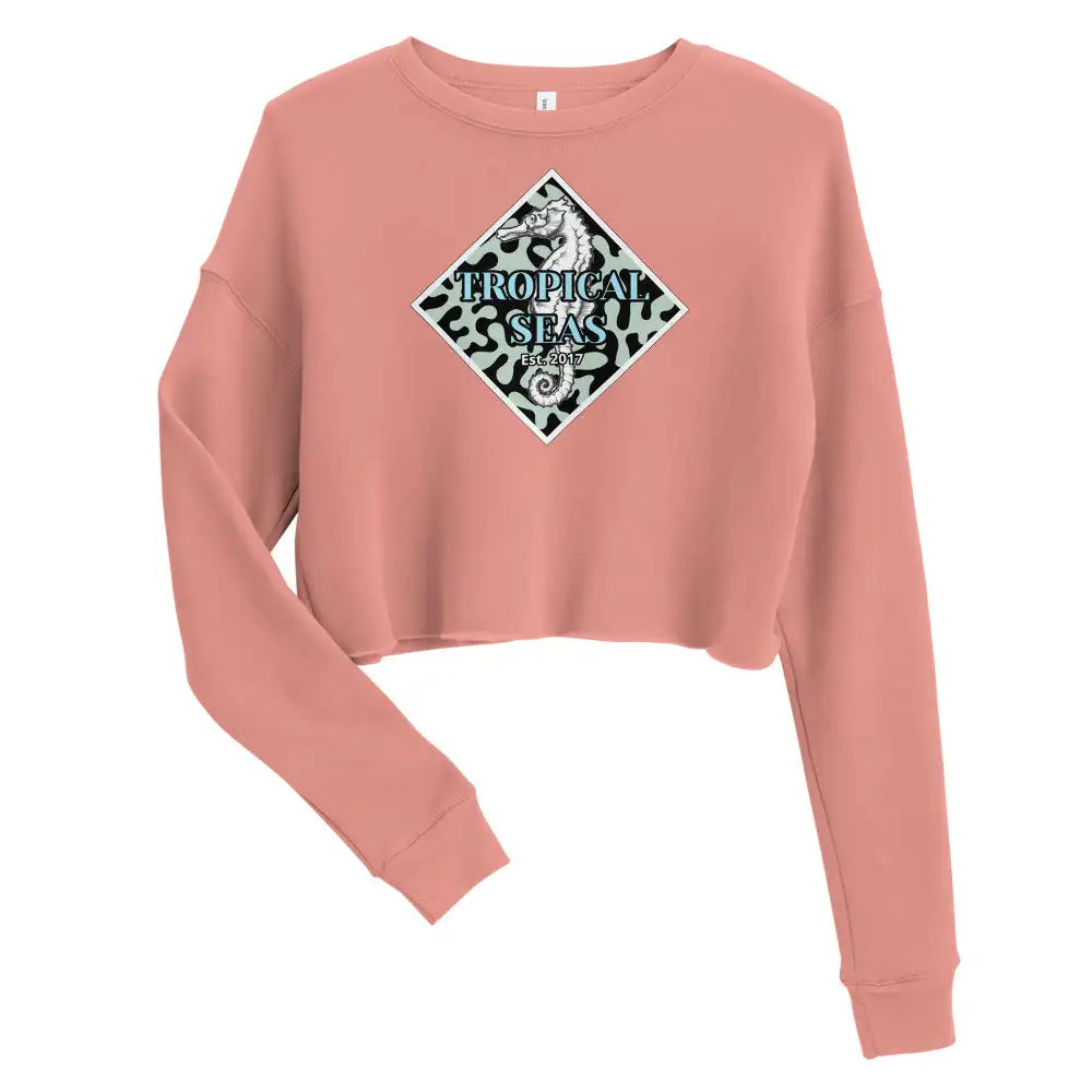 Women's Seahorse Crop-Top Sweatshirt by Tropical Seas Clothing