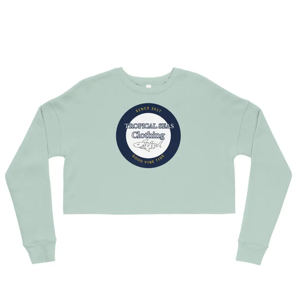 Women's Shark Crop-Top Sweatshirt by Tropical Seas Clothing