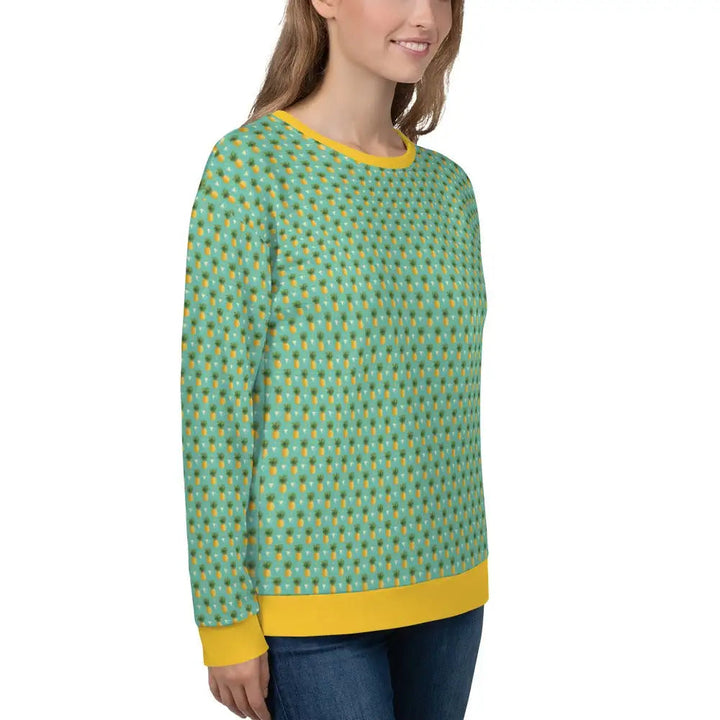 Women's Tropical Pineapple Print Sweatshirt by Tropical Seas Clothing