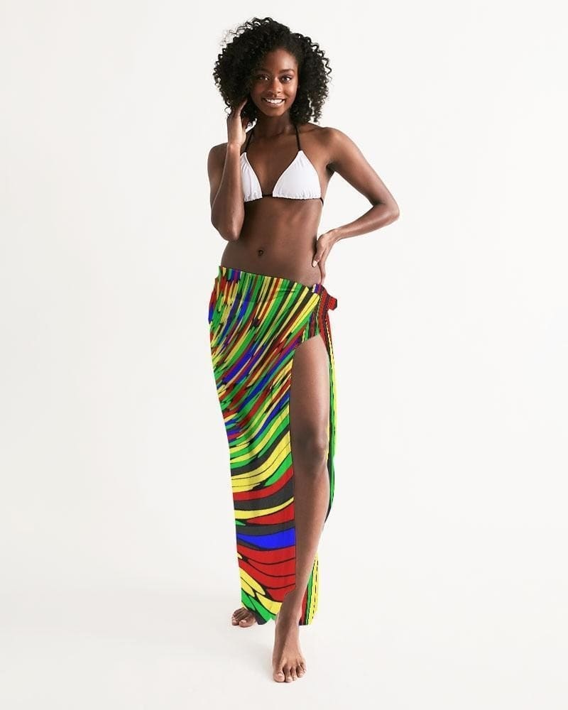 Sheer Multicolor Swimsuit Cover Up