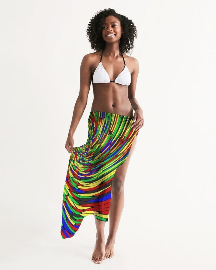 Sheer Multicolor Swimsuit Cover Up