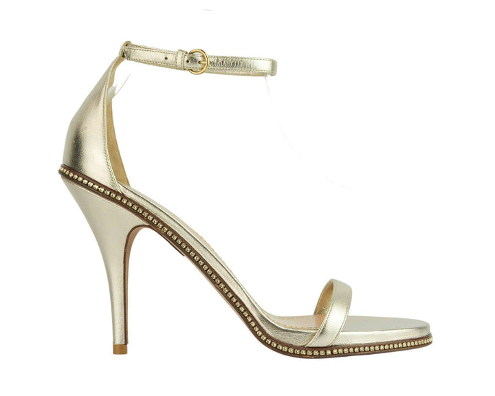 Valentino Metallic Silver Crystal Embellished Sandals Size 10 (IT 40)