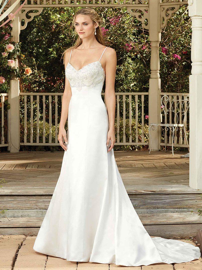 Duchess satin wedding gown hotsell